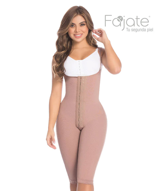 FAJA A LA RODILLA ESPALDA ALTA Y MANGUILLOS FINOS (Ref. 09175)